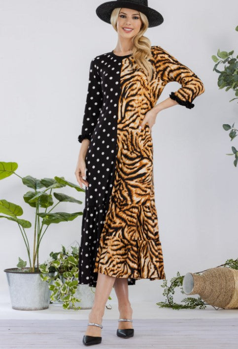 Polka Dot/Animal Print Dress