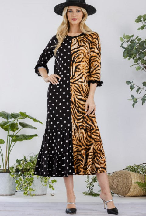 Polka Dot/Animal Print Dress