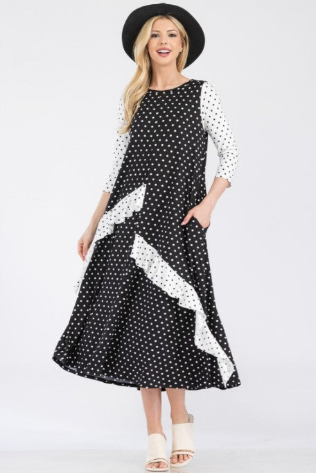 Polka Dot Maxi Dress